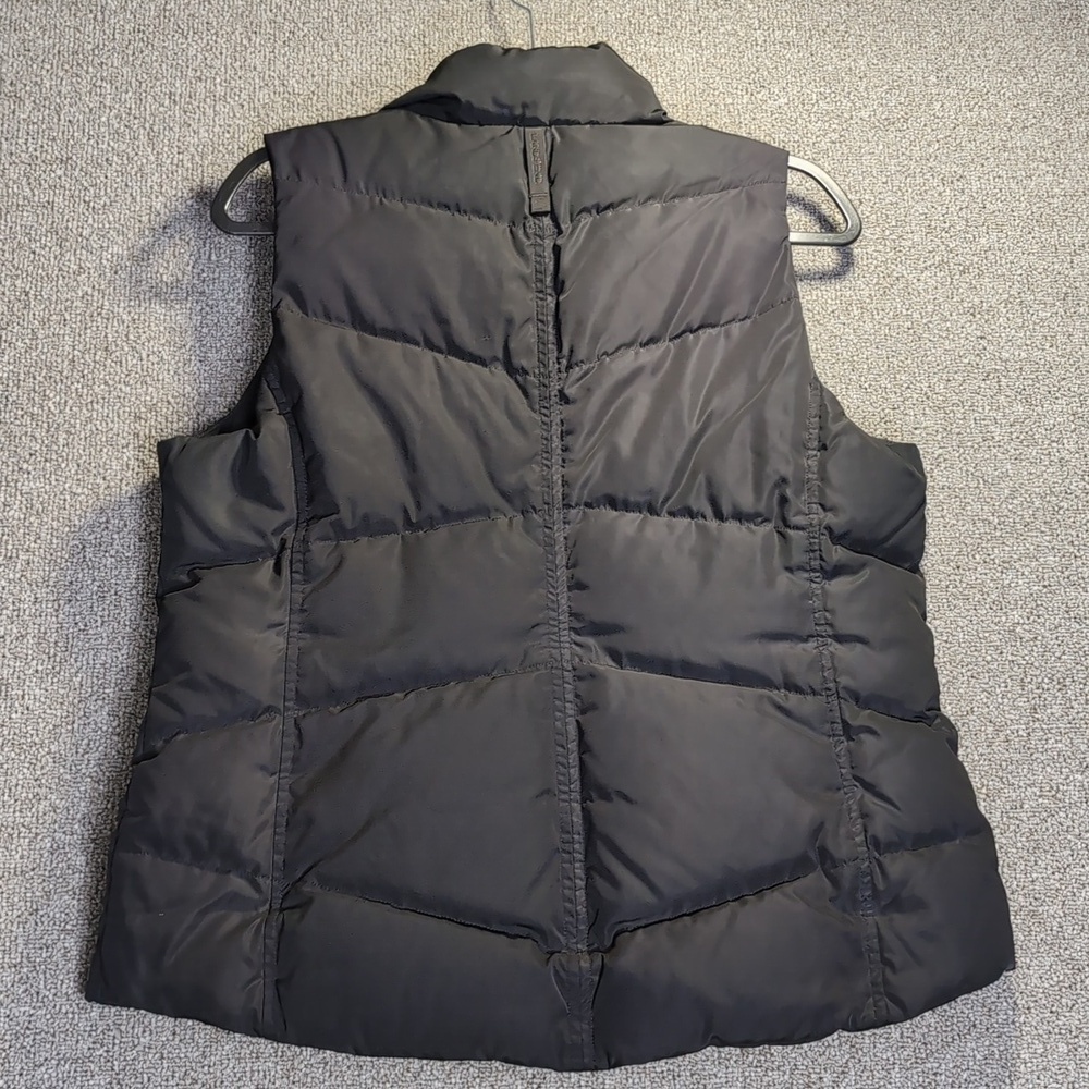 Lands End Goose Down Vest Dusk Black Size Medium - Picture 3 of 10